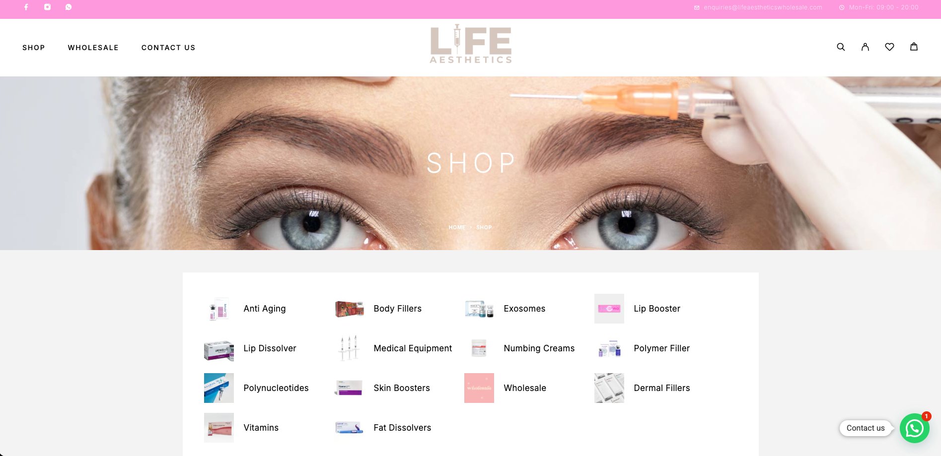 Life Aesthetics website