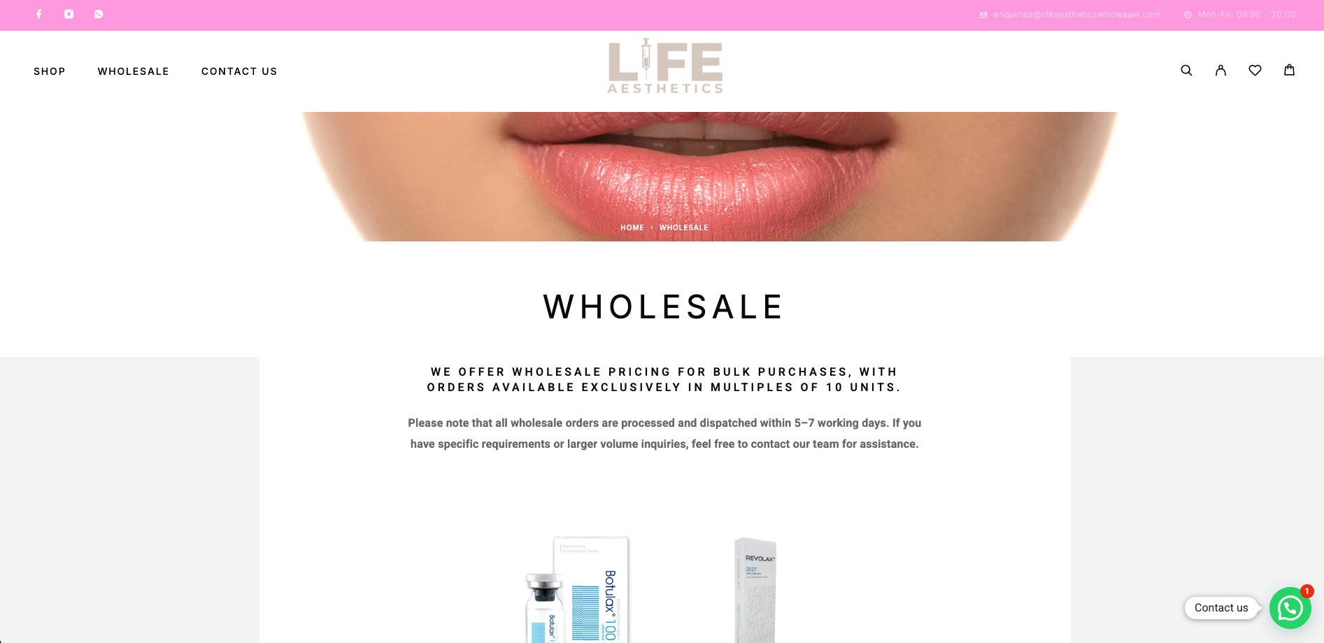 Life Aesthetics website